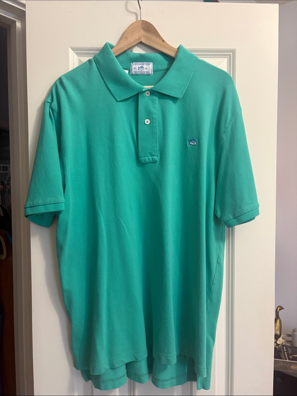 Southern Tide Men’s Polo in Aqua Green